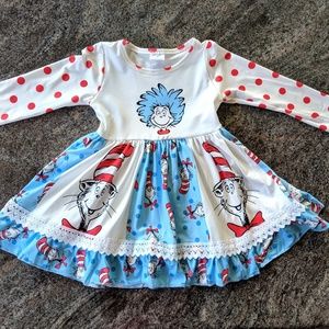 Dr Seuss inspired cat in the hat dress
